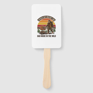 Father Day Bigfoot Dad Shirt Camping Legend Father Hand Fan