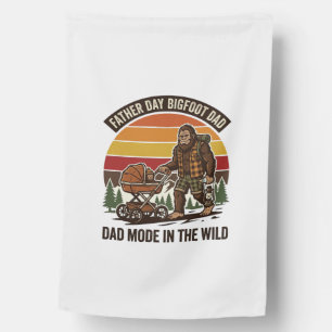 Father Day Bigfoot Dad Shirt Camping Legend Father House Flag