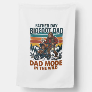 Father Day Bigfoot Dad Shirt Camping Legend Father House Flag