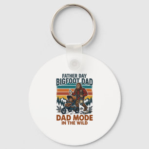 Father Day Bigfoot Dad Shirt Camping Legend Father Keychain