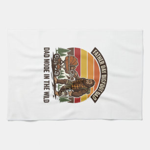 Father Day Bigfoot Dad Shirt Camping Legend Father Kitchen Towel