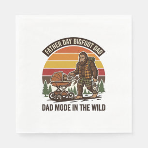 Father Day Bigfoot Dad Shirt Camping Legend Father Napkins