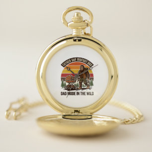 Father Day Bigfoot Dad Shirt Camping Legend Father Pocket Watch