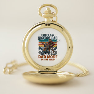 Father Day Bigfoot Dad Shirt Camping Legend Father Pocket Watch