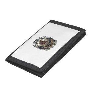 Father Day Bigfoot Dad Shirt Dad Mode In The Wild Tri-fold Wallet