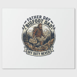 Father Day Bigfoot Dad Shirt Dad Mode In The Wild  Wrapping Paper