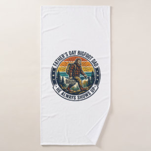 Father Day Bigfoot Dad Shirt Funny Forest Legend D Bath Towel