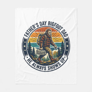 Father Day Bigfoot Dad Shirt Funny Forest Legend D Fleece Blanket