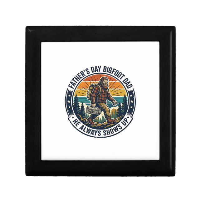 Father Day Bigfoot Dad Shirt Funny Forest Legend D Gift Box (Front)