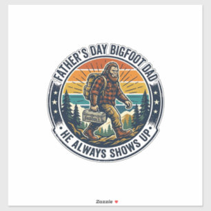 Father Day Bigfoot Dad Shirt Funny Forest Legend D Sticker
