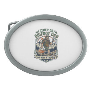 Father Day Bigfoot Dad Shirt Mythical Family Man R Belt Buckle