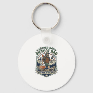 Father Day Bigfoot Dad Shirt Mythical Family Man R Keychain
