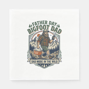 Father Day Bigfoot Dad Shirt Mythical Family Man R Napkins