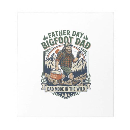 Father Day Bigfoot Dad Shirt Mythical Family Man R Notepad