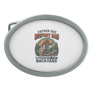 Father Day Bigfoot Dad Shirt Snacks Hero Funny Gif Belt Buckle