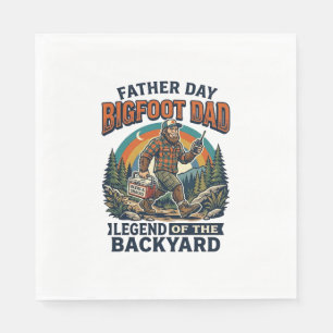 Father Day Bigfoot Dad Shirt Snacks Hero Funny Gif Napkins