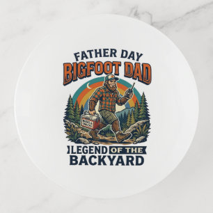 Father Day Bigfoot Dad Shirt Snacks Hero Funny Gif Trinket Tray