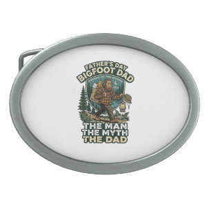 Father Day Bigfoot Dad Shirt Strong Quiet Reliable Belt Buckle