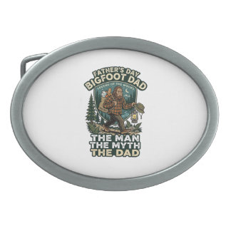 Father Day Bigfoot Dad Shirt Strong Quiet Reliable Belt Buckle