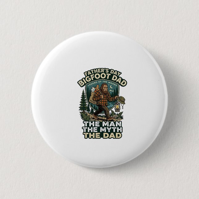 Father Day Bigfoot Dad Shirt Strong Quiet Reliable Button (Front)