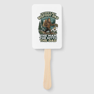 Father Day Bigfoot Dad Shirt Strong Quiet Reliable Hand Fan