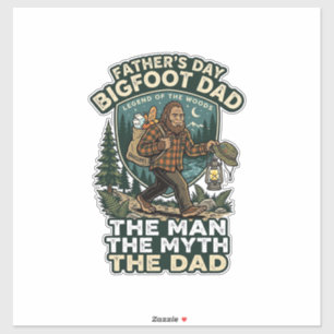 Father Day Bigfoot Dad Shirt Strong Quiet Reliable Sticker