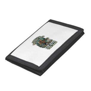 Father Day Bigfoot Dad Shirt Strong Quiet Reliable Trifold Wallet