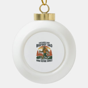 Father Day Bigfoot Dad Shirt The Man The Myth The Ceramic Ball Christmas Ornament