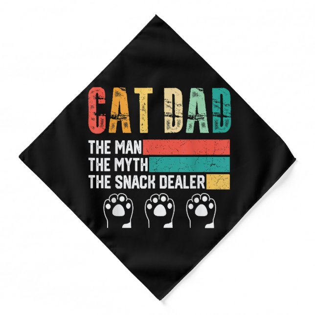 Father Day Cat Dad Bandana (Front)