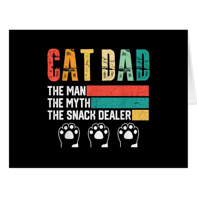 Father Day Cat Dad Cards (Front Horizontal)