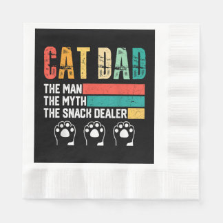 Father Day Cat Dad Napkins