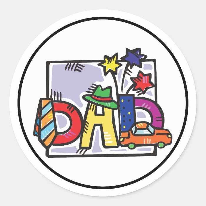 Father Day "Dad" card Stickers