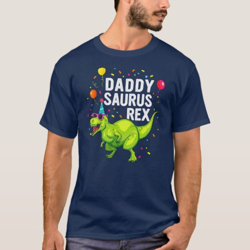 Father Day Daddysaurus T Rex Dinosaur Daddy T_Shirt