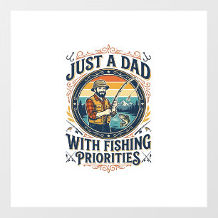Father Day Fishing Dad Shirt Just A Dad With Fishi Floor Decals