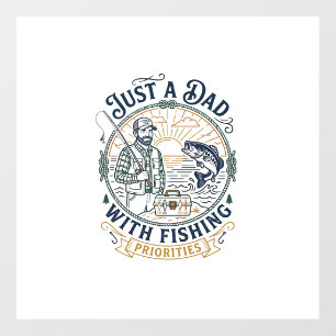 Father Day Fishing Dad Shirt Just A Dad With Fishi Floor Decals