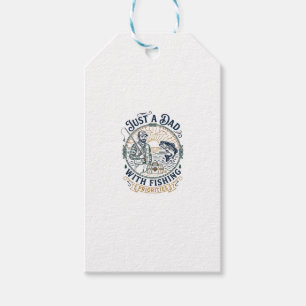 Father Day Fishing Dad Shirt Just A Dad With Fishi Gift Tags