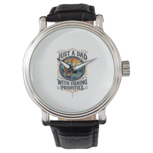 Father Day Fishing Dad Shirt Just A Dad With Fishi Watch