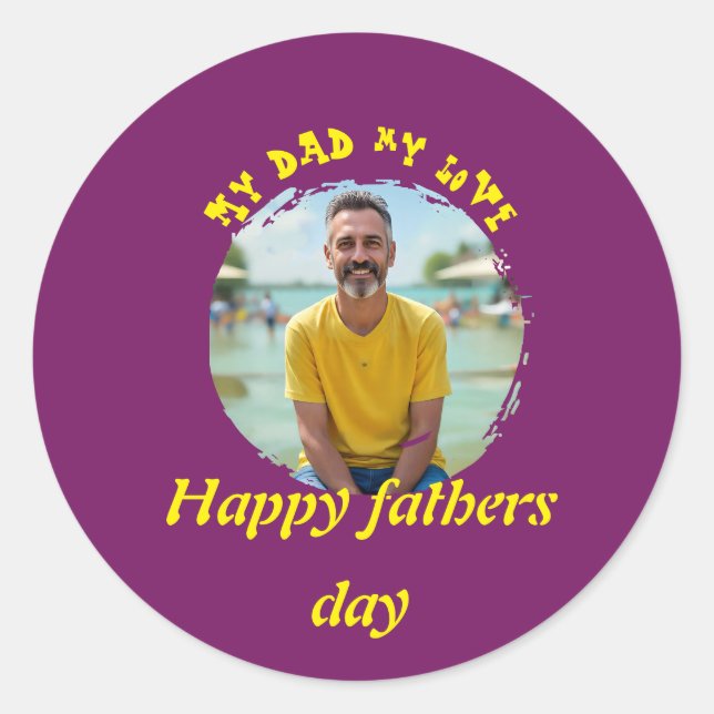 Father day gift classic round sticker (Front)