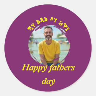 Father day gift classic round sticker
