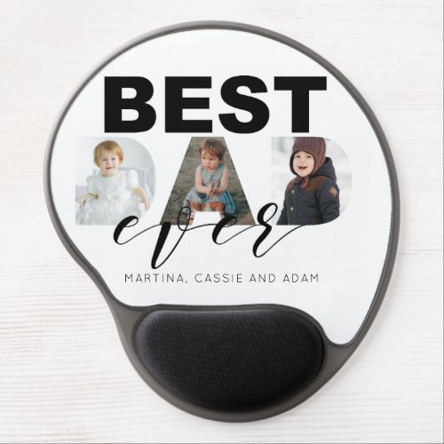 Father Day Gift Multi Photo Collage Gel Mouse Pad