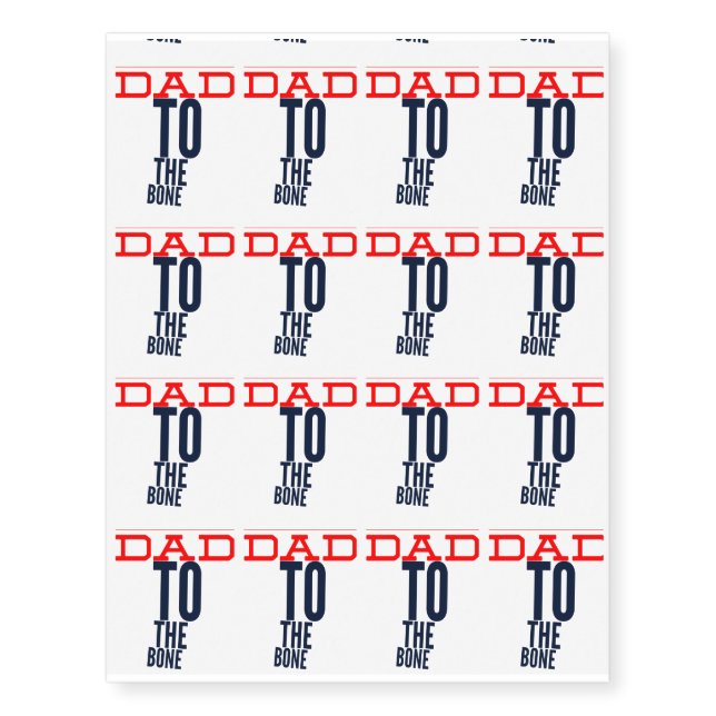 Father Day Gifts From Kids Temporary Tattoos (Front)