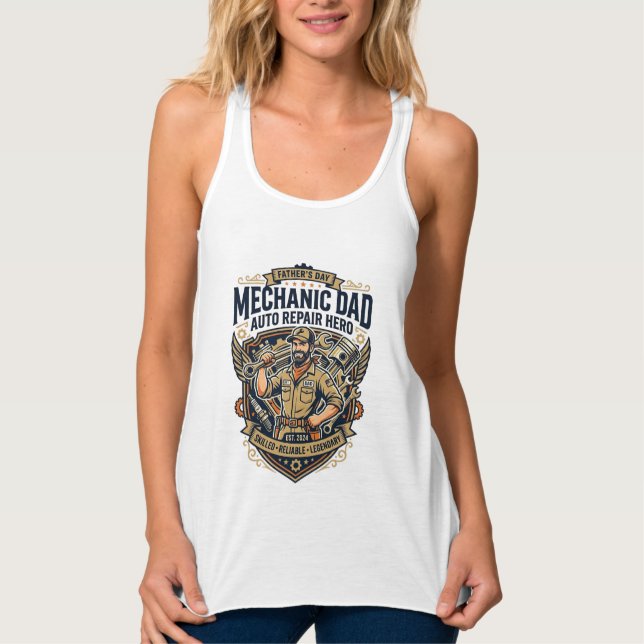 Father Day Mechanic Dad Shirt Funny Working Dad Gi (Front)
