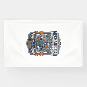 Father Day Mechanic Dad Shirt Funny Working Dad Gi Banner