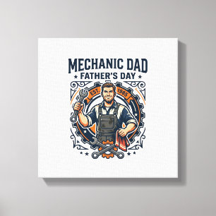 Father Day Mechanic Dad Shirt Funny Working Dad Gi Canvas Print