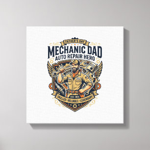 Father Day Mechanic Dad Shirt Funny Working Dad Gi Canvas Print