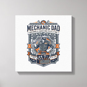 Father Day Mechanic Dad Shirt Funny Working Dad Gi Canvas Print