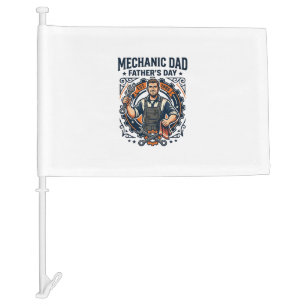 Father Day Mechanic Dad Shirt Funny Working Dad Gi Car Flag
