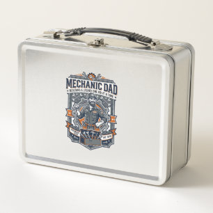 Father Day Mechanic Dad Shirt Funny Working Dad Gi Metal Lunch Box