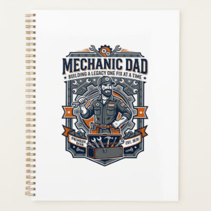 Father Day Mechanic Dad Shirt Funny Working Dad Gi Planner