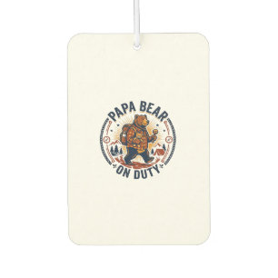 Father Day Papa Bear On Duty Shirt Funny Animal Da Air Freshener